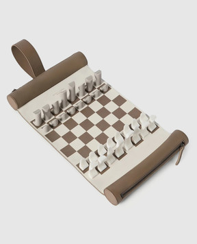 Brunello Cucinelli Travel chess set in a leather case YLZSECGAM2