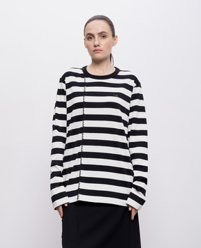 Y`S Yamamoto Striped jumper with monogram YKT73055