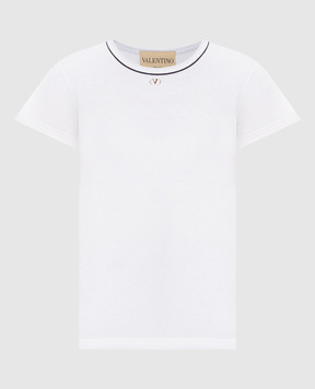 Valentino White T-shirt with emblem 9B3MG26RAFB