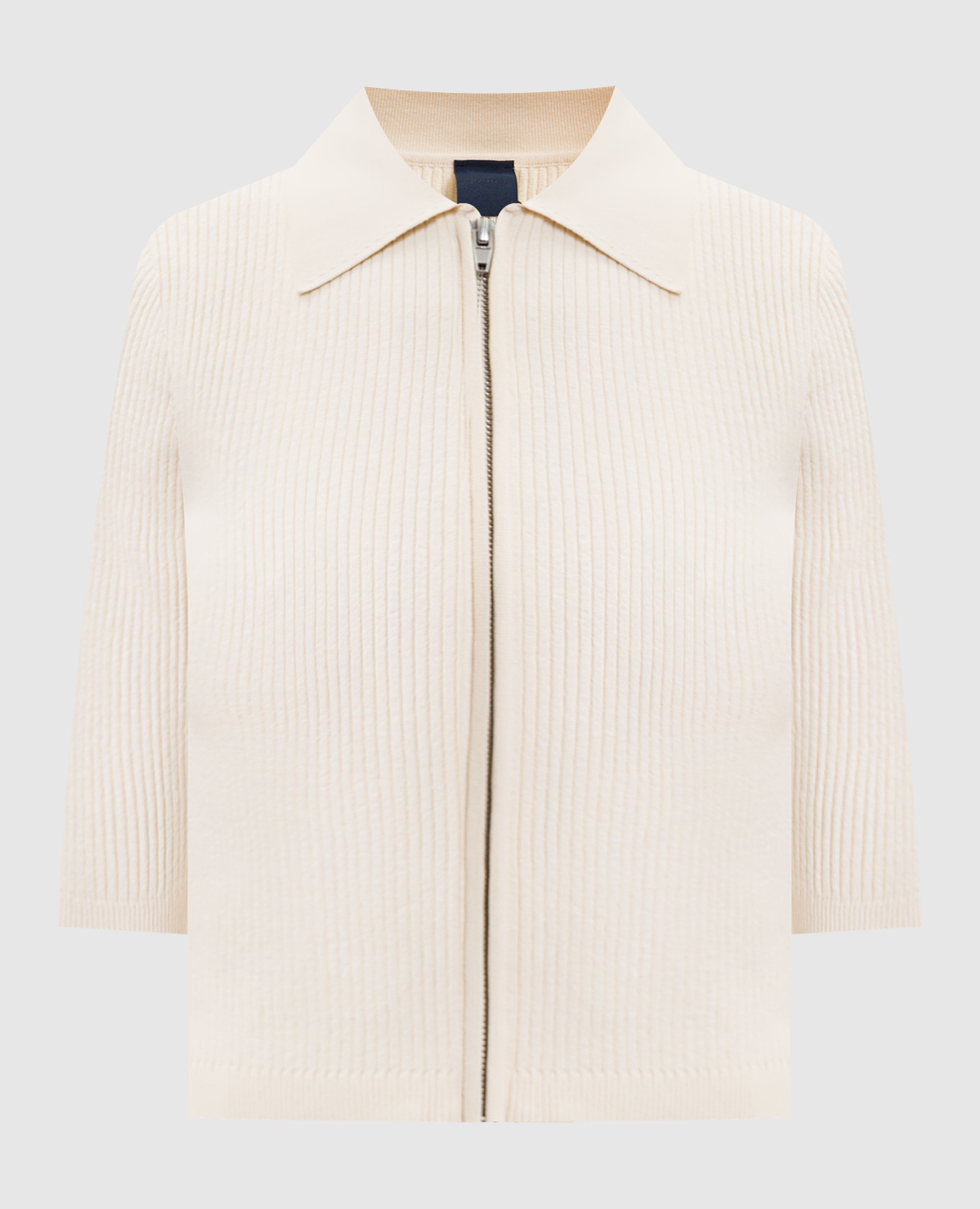 

Ivory cardigan with logo patch Juun.j, Beige