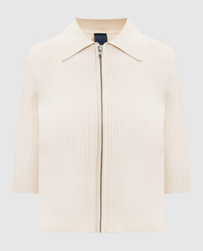 Juun.j Ivory cardigan with logo patch JW635AW01E