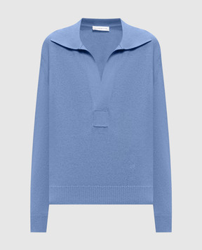Victoria Beckham Genevieve blue wool and cashmere pullover 1326KJU007475A