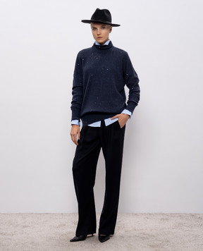 Brunello Cucinelli Blue wool pants MG507P8983
