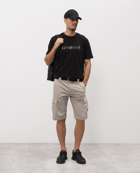 C.P. Company Black T-shirt with logo print MTS085A005100W