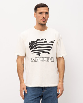 Rhude Ivory T-shirt with print RHSS26TT08012