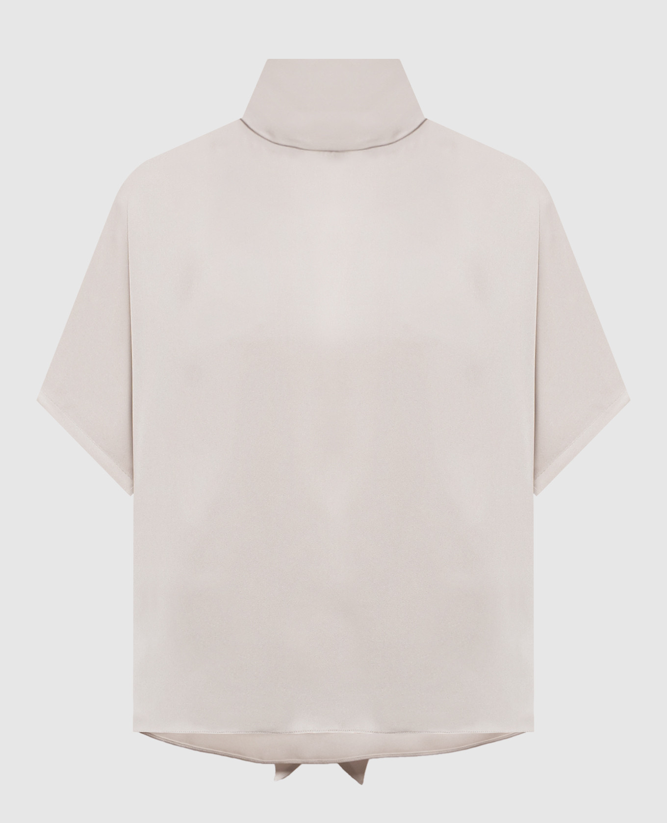 Gray silk blouse