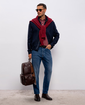Brunello Cucinelli Blue jeans with logo M283PO1090