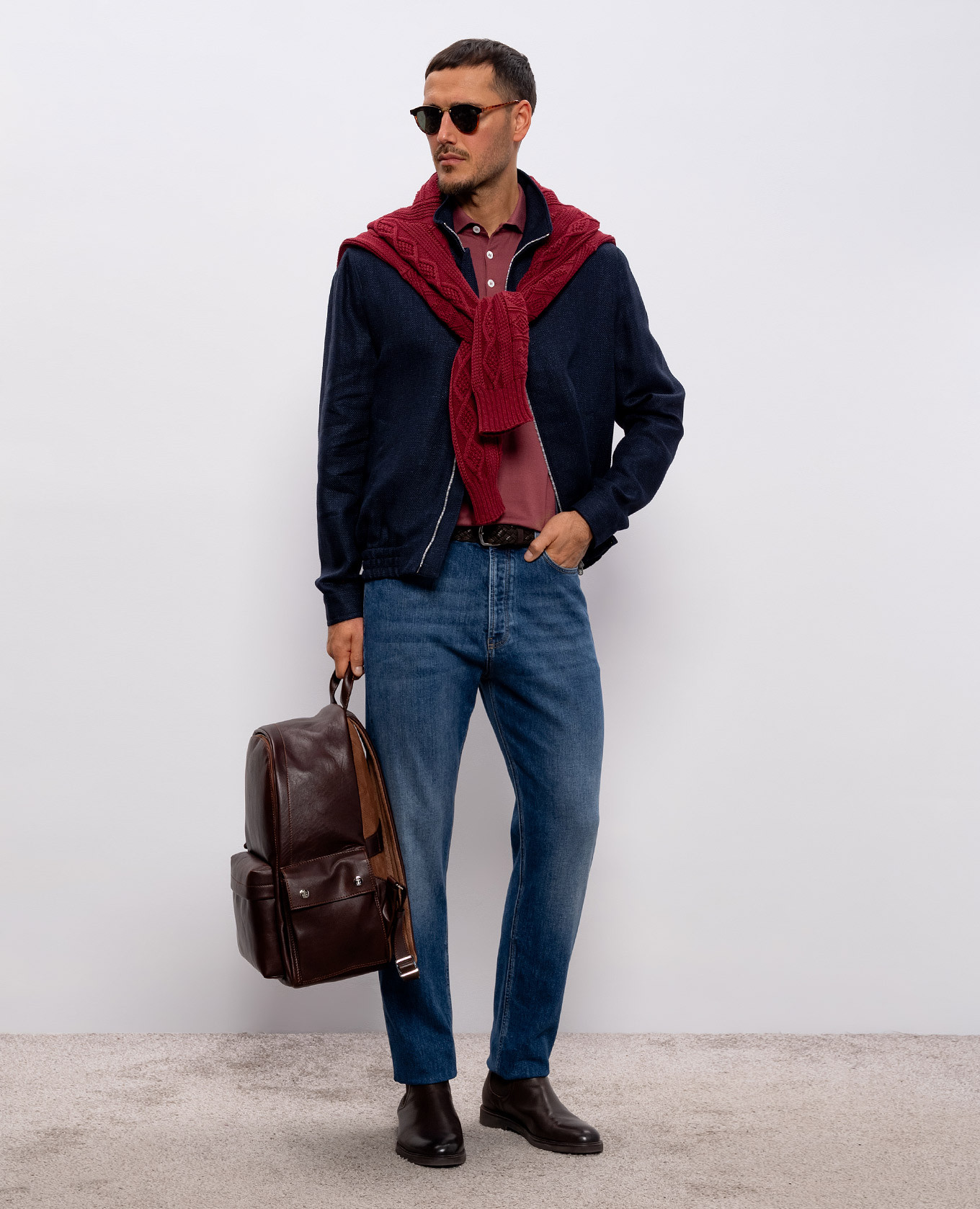 

Pink polo with piping Brunello Cucinelli