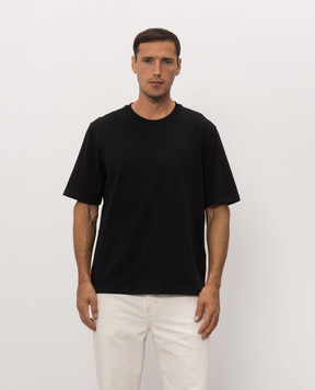 Ami Paris Black T-shirt with emblem UTS357726m