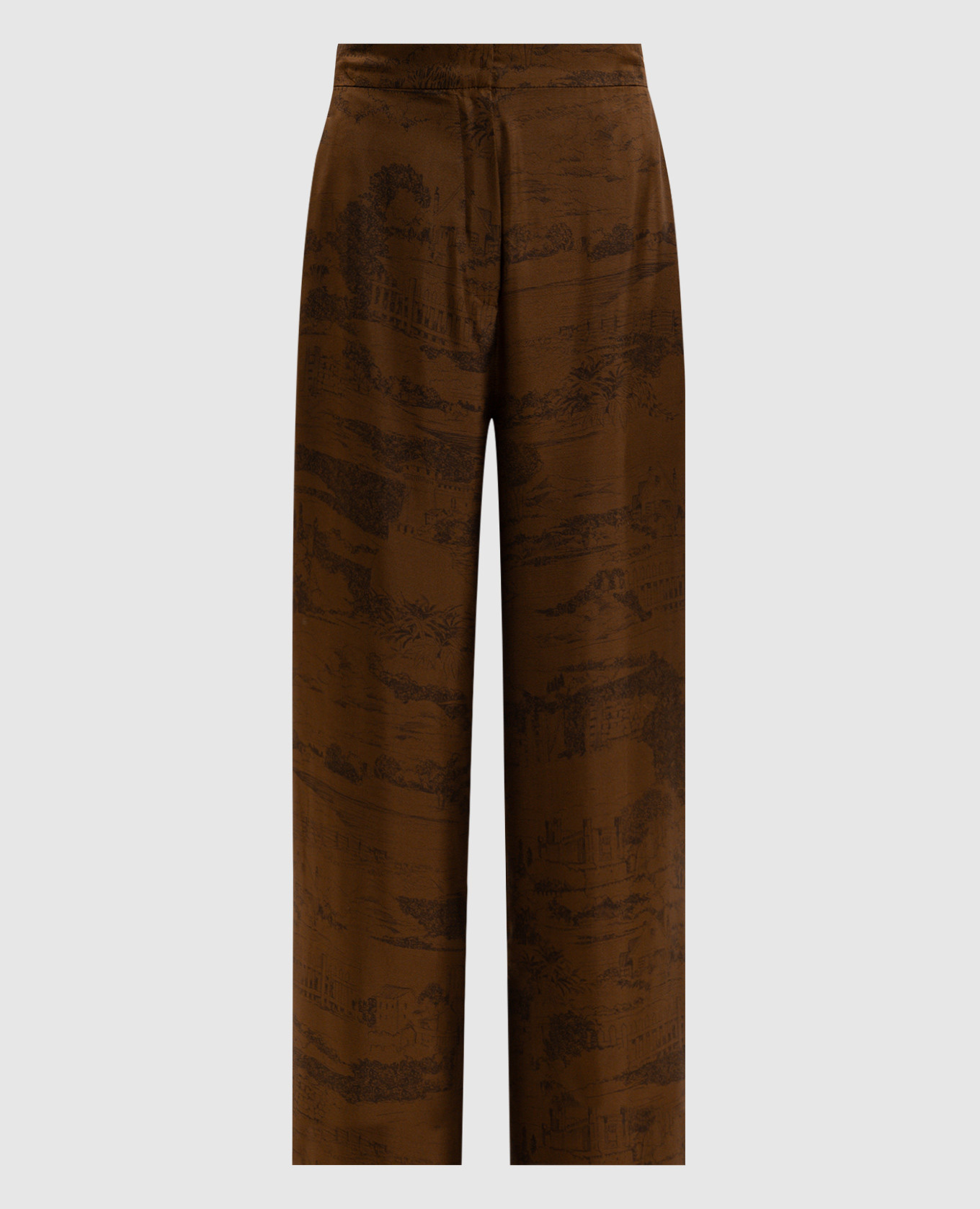 

Brown MSTVASAIO silk pants Max Mara