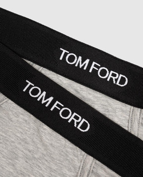 Tom Ford Set of grey melange briefs T4XC11410