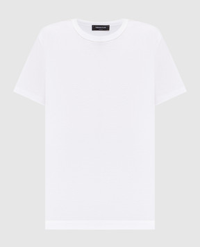 Fabiana Filippi White T-shirt with a monil chain JED216F133L796