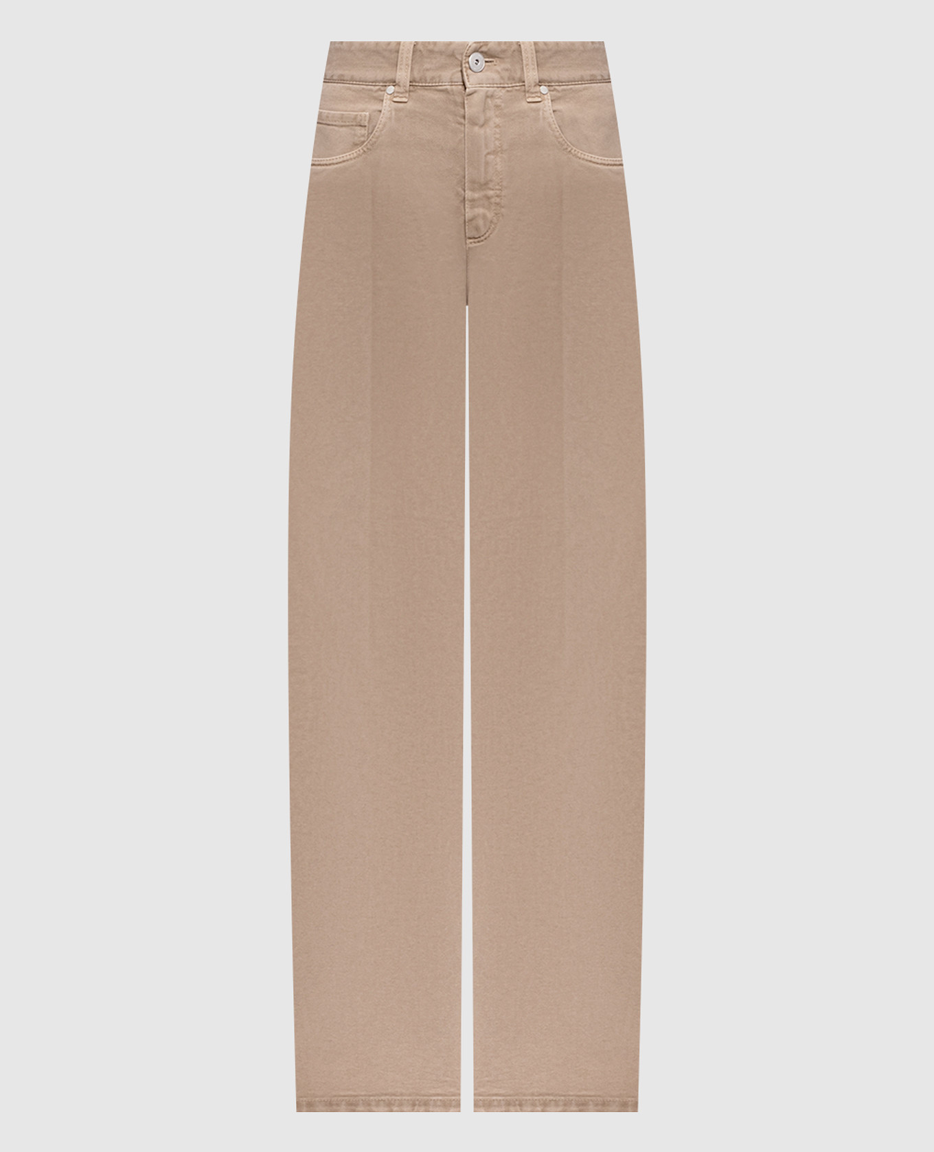 

Beige jeans with logo patch Brunello Cucinelli