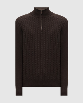 Castangia dal 1850 Dark brown wool and cashmere sweater BTMOD7