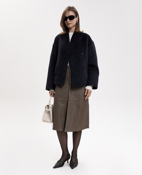 Loulou de Saison ORTIGIA longsleeve in ivory with ribbed wool ORTIGIALDS