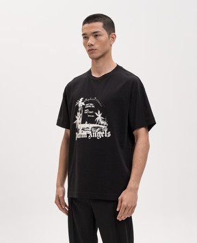 Palm Angels Black Statement T-shirt PMAA109S26JER006