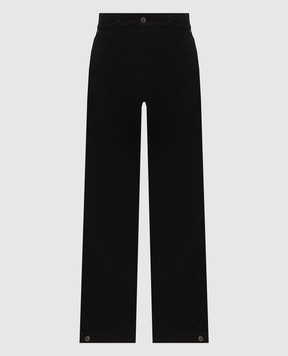 Off-White Black pants with logo embroidery 44MCF04RF26F001