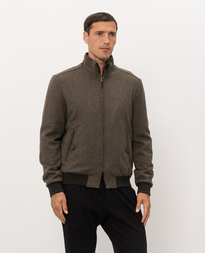Stefano Ricci Brown wool and cashmere jacket MZJ6300020WC003V