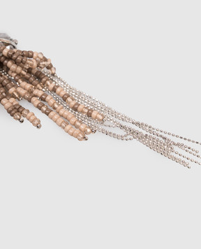 Peserico Beige clips with monil chain S35517C0CC815
