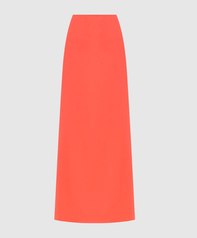 Jupe longue orange fendue
