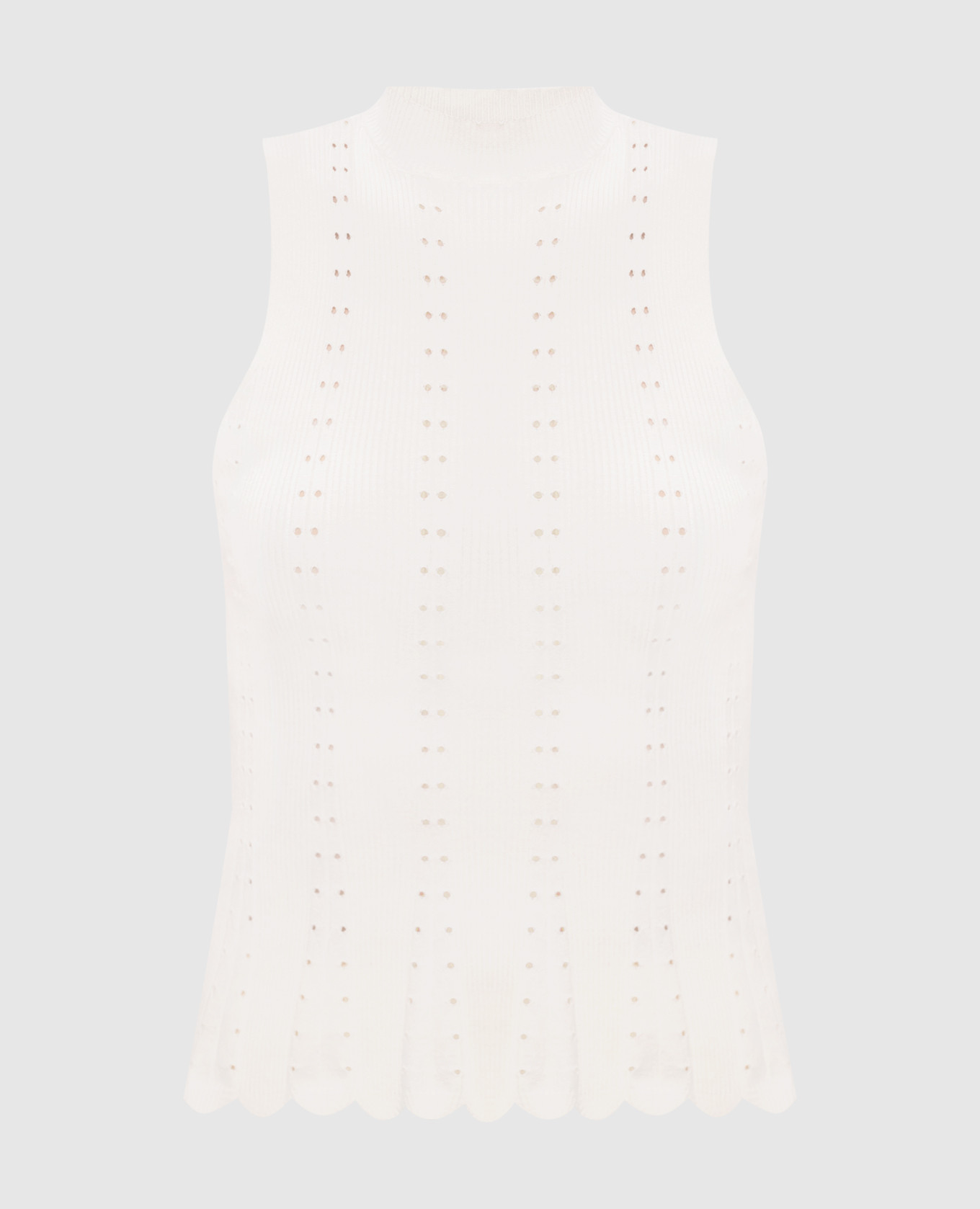 

White ribbed top Twinset