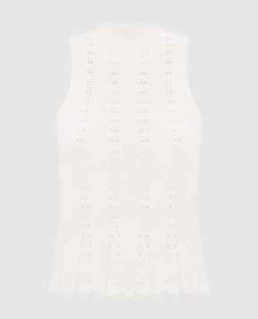 Twinset White ribbed top 261TP3052