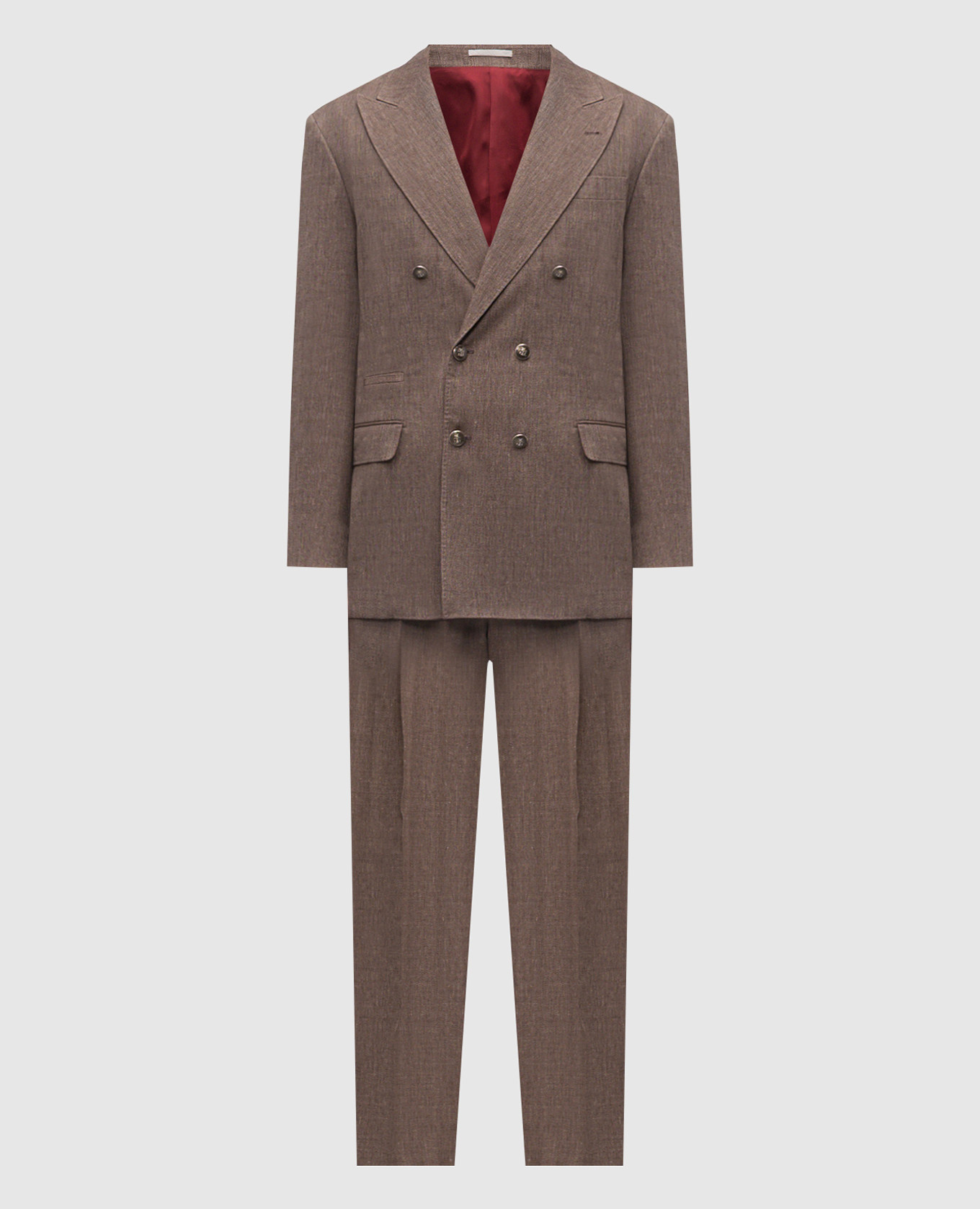 

Brown linen and wool suit Brunello Cucinelli