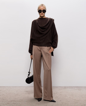 Dondup Brown wool sweater with a smell DT429M01012D002