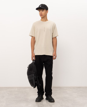 C.P. Company Beige T-shirt with logo print MTS184A005100W