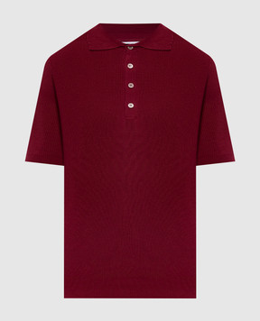 Brunello Cucinelli Burgundy cotton polo shirt M29400025