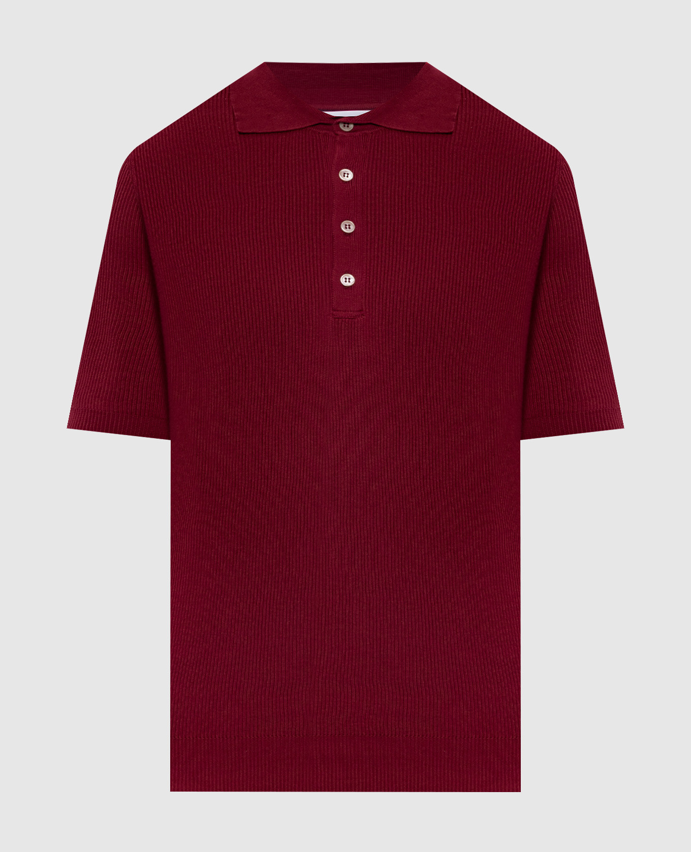 Burgundy cotton polo shirt
