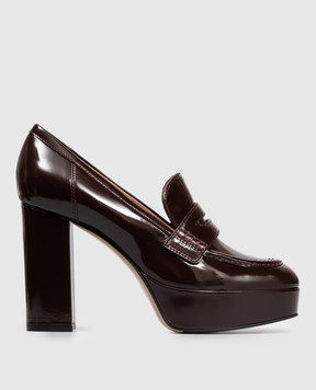 Gianvito Rossi HADDEN burgundy patent shoes G2535670RIC