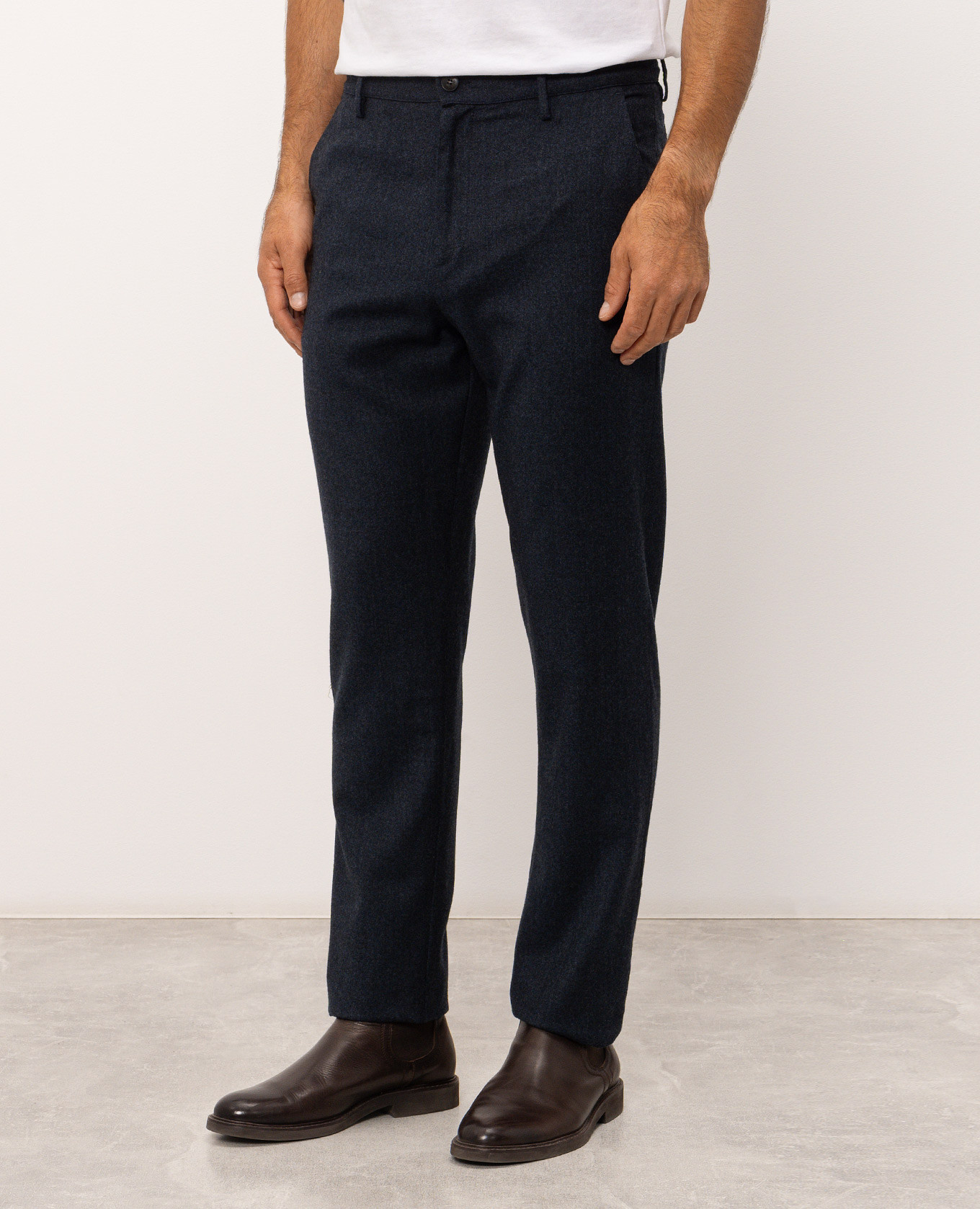 Blue wool pants Canali 3