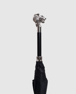 Pasotti Silver Lion black umbrella-cane OMITUO478SCTL508905
