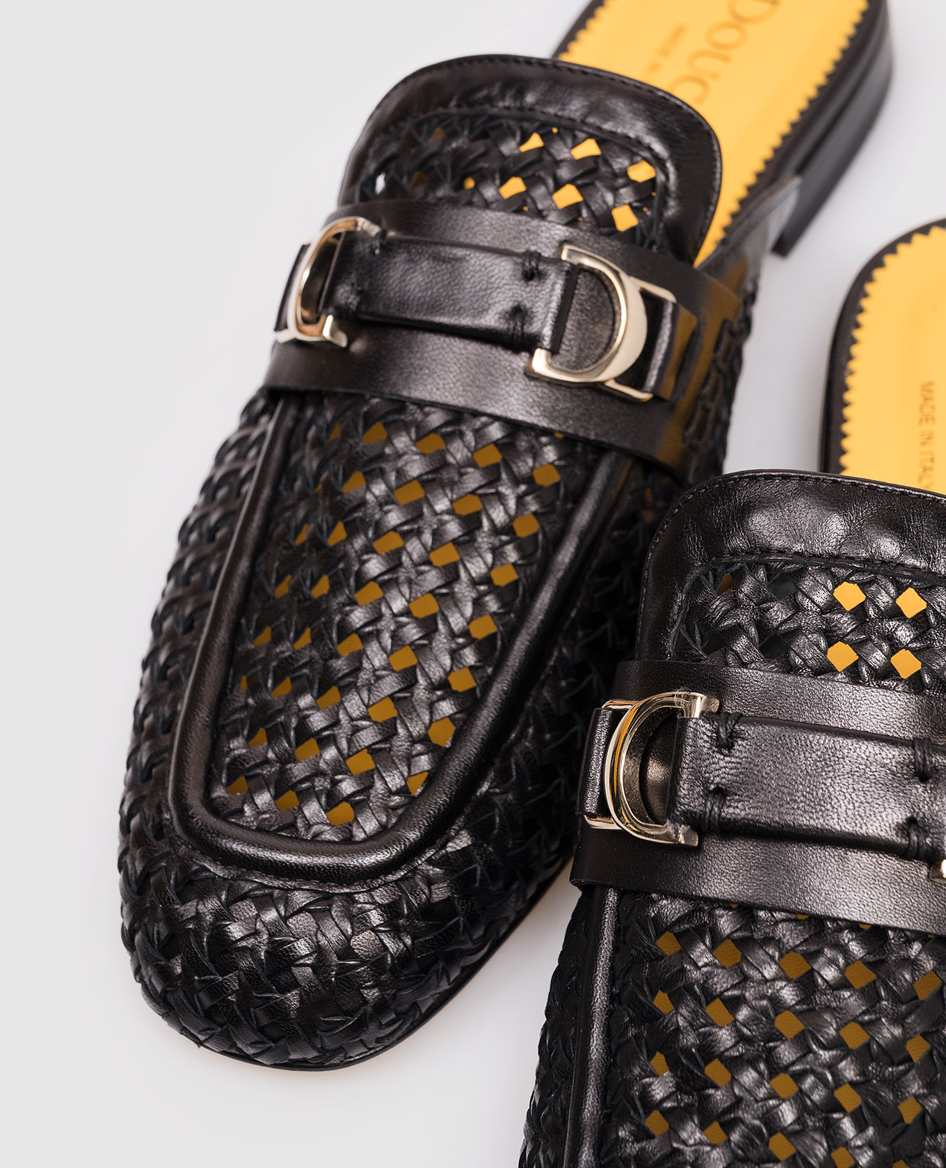 

Black leather braided mules Doucal's