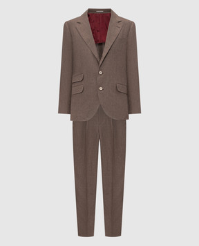 Brunello Cucinelli Brown linen suit MB430LDWH