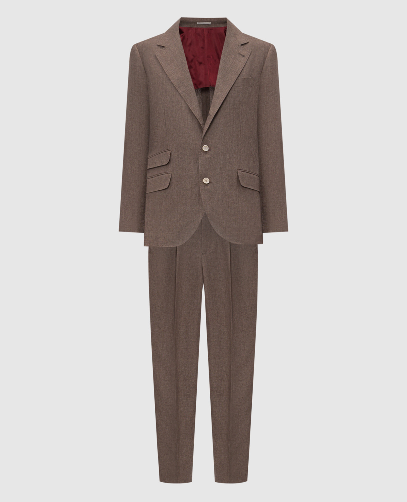 

Brown linen suit Brunello Cucinelli