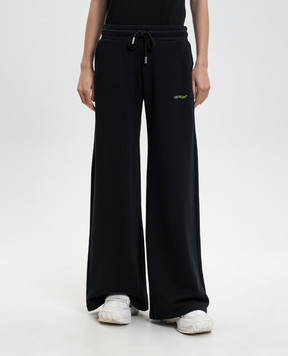 Off-White Bookish Reg Black Logo Sweatpants 2CH022S26FLE001