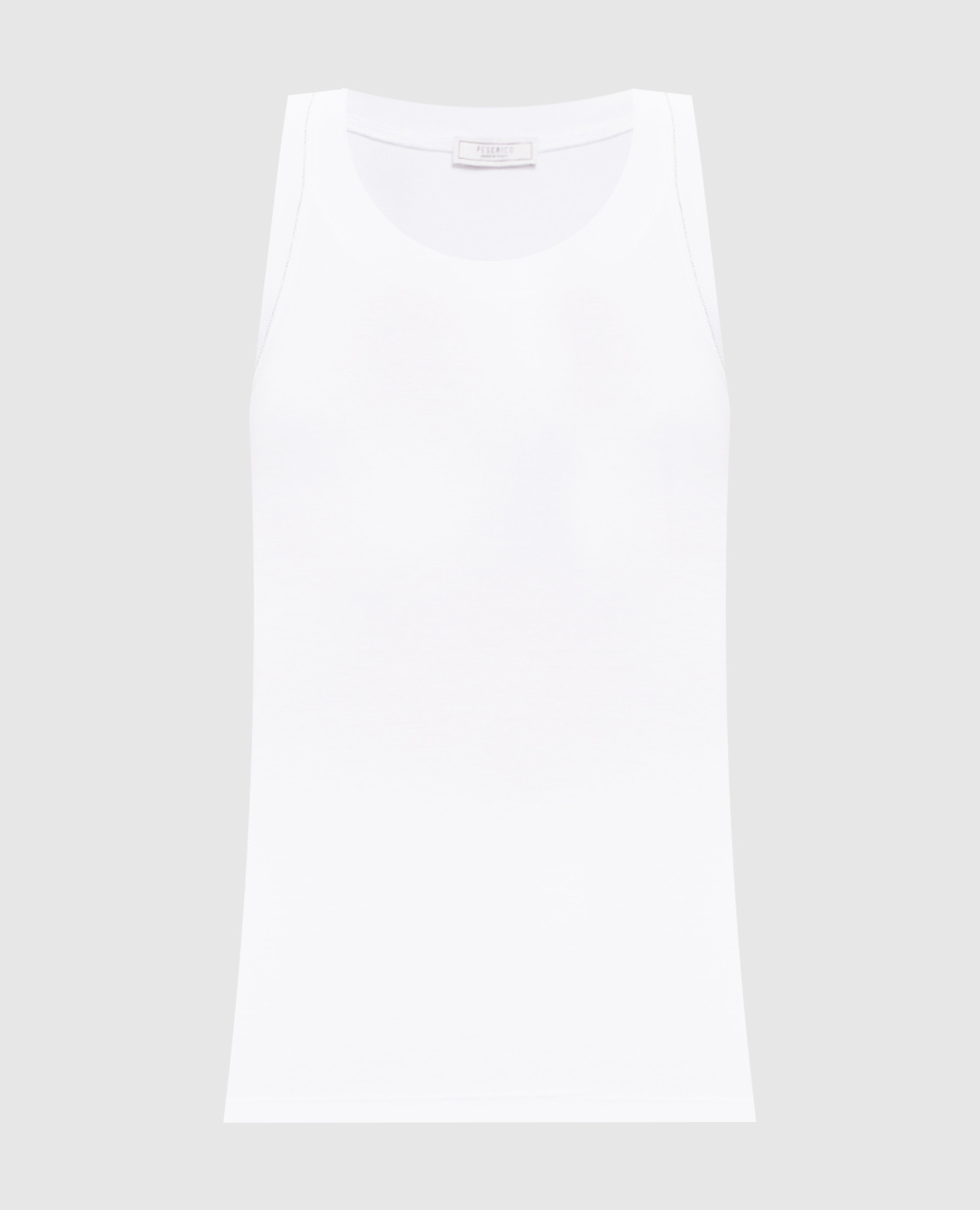 

White ribbed top with monil chain Peserico
