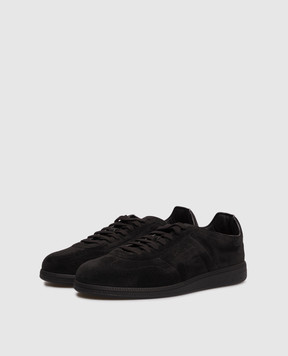 Santoni Black suede sneakers MBPL22072NERTSE2
