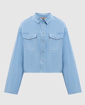 Twinset Blue cropped denim shirt 261TF2081