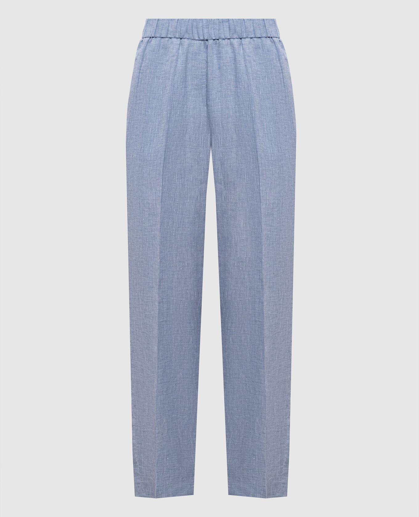 Pantaloni di lino blu