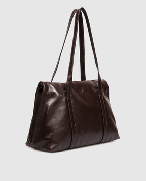 Gianni Chiarini Marghe brown glossy leather tote bag BS11981RALPHCM