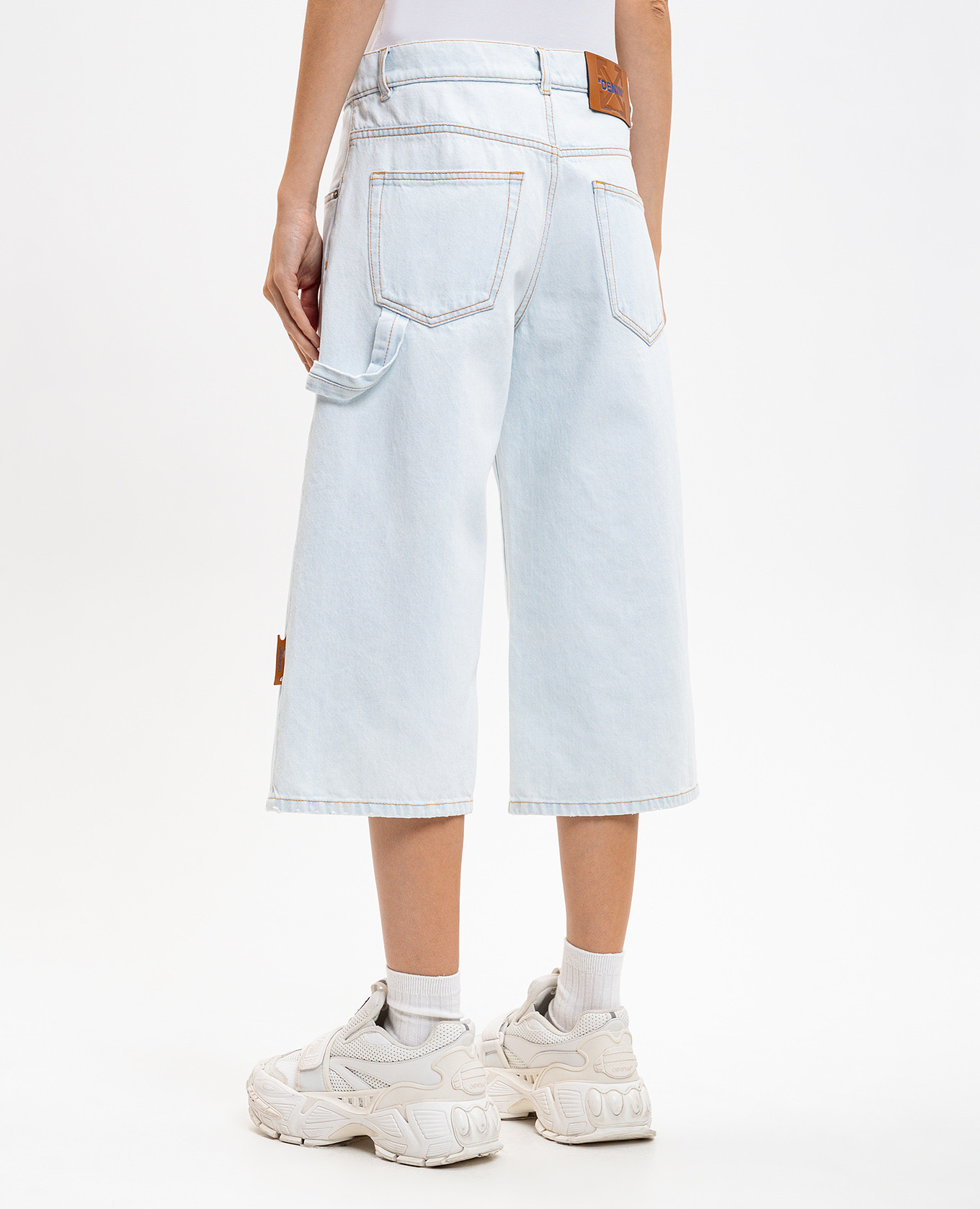

Blue denim culottes Off-White, Light blue