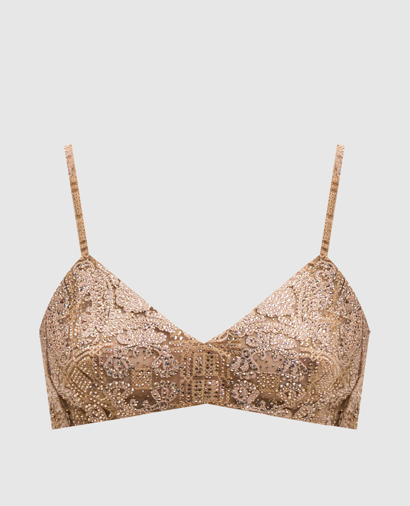 

Beige bralette with crystals Ermanno Scervino