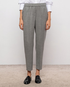 Peserico Gray wool pants P04572Z02581