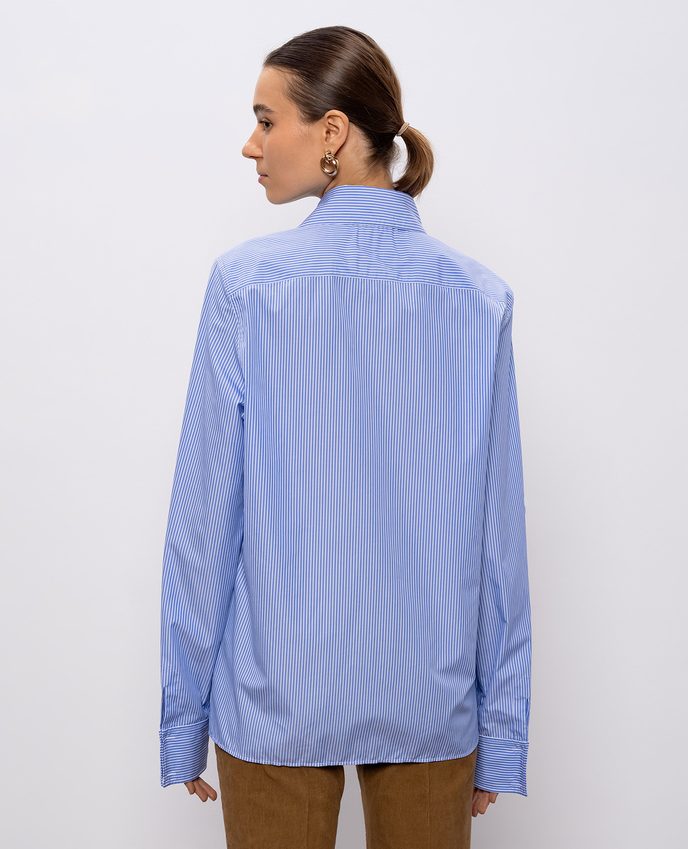 Blue striped shirt Saint Laurent 4