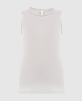 Peserico Gray silk top A08893D02372