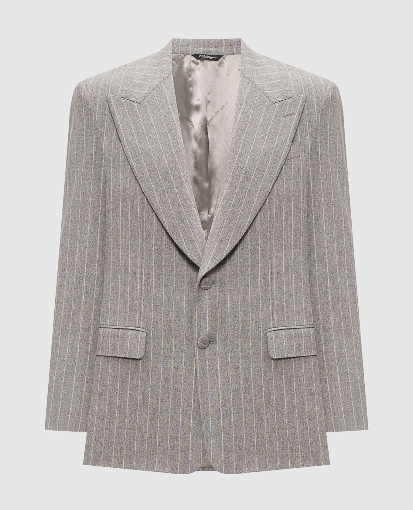 Gray striped wool jacket