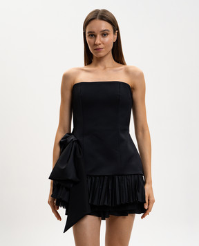 Alexander McQueen Black mini dress with bow 854321QEAHJ